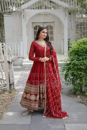 বাহার জর্জেট আনারকলি গাউন