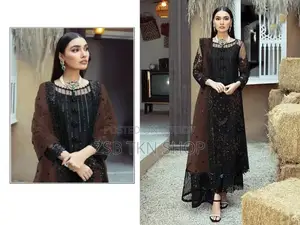 রেডিমেড জর্জেট এমব্রয়ডারি থ্রী পিস