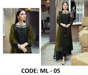 রেডিমেড জর্জেট এমব্রয়ডারি থ্রী পিস