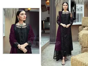 রেডিমেড জর্জেট এমব্রয়ডারি থ্রী পিস