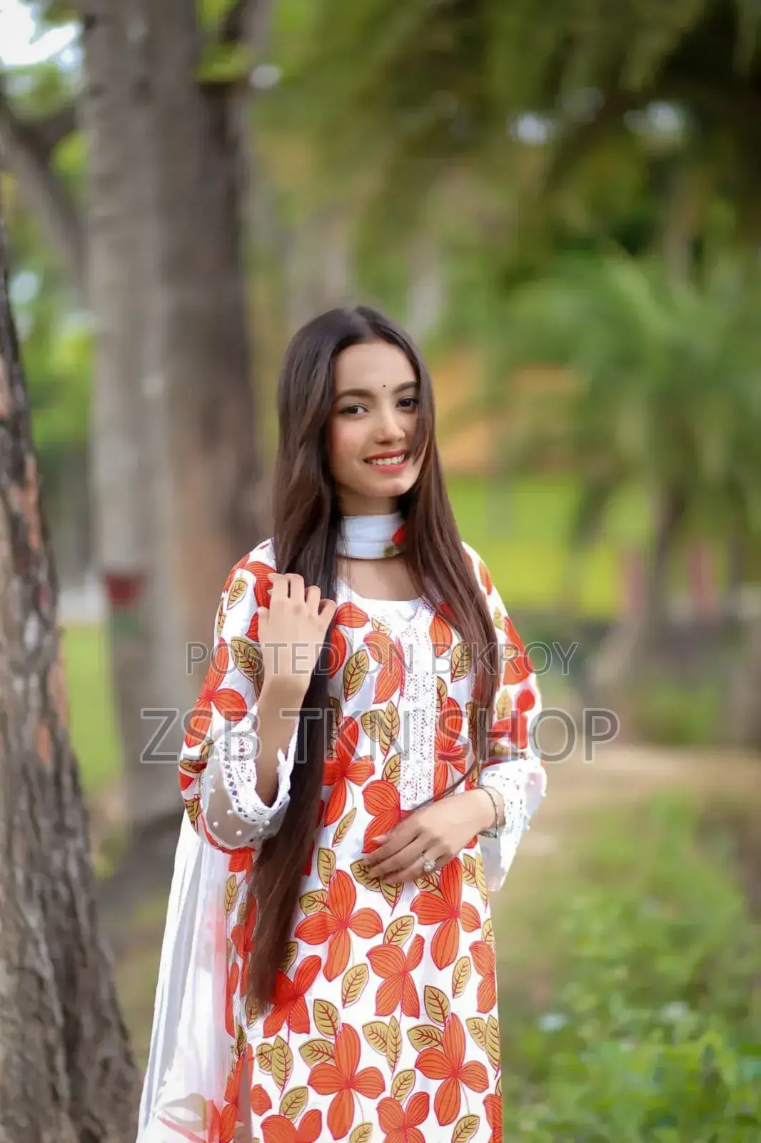 নতুন সুতির থ্রি পিস