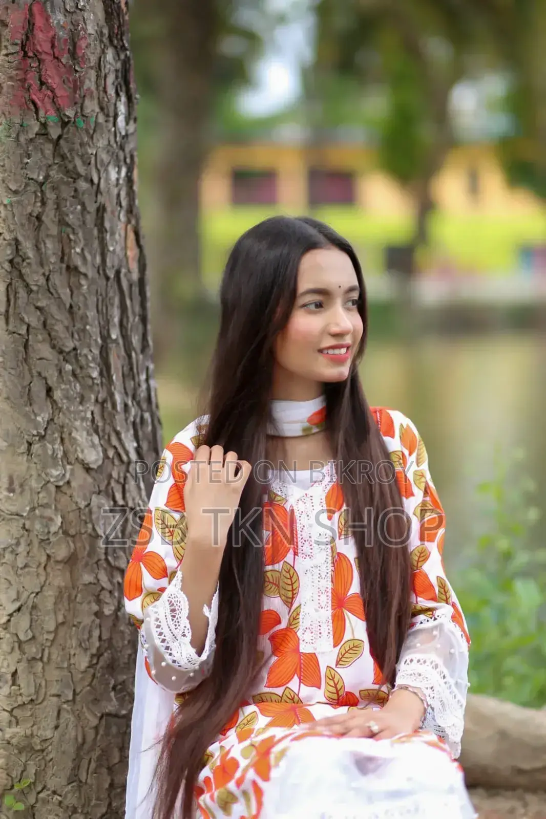 নতুন সুতির থ্রি পিস