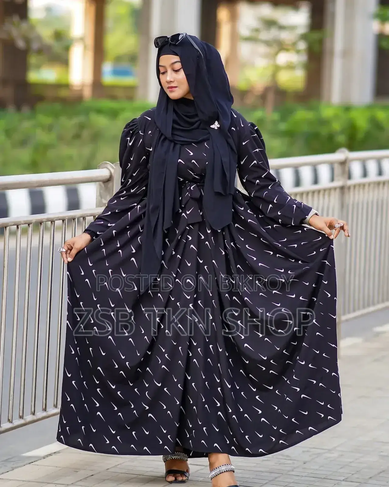 বডি-ফ্রি ডিজিটাল প্রিন্ট বোরকা