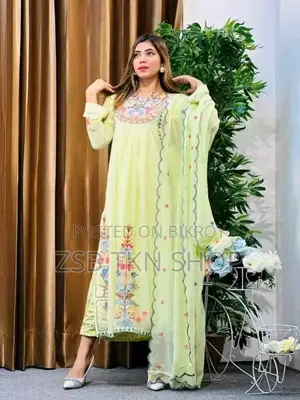 Embroidered Georgette Kameez Set Fashionable Elegant Design