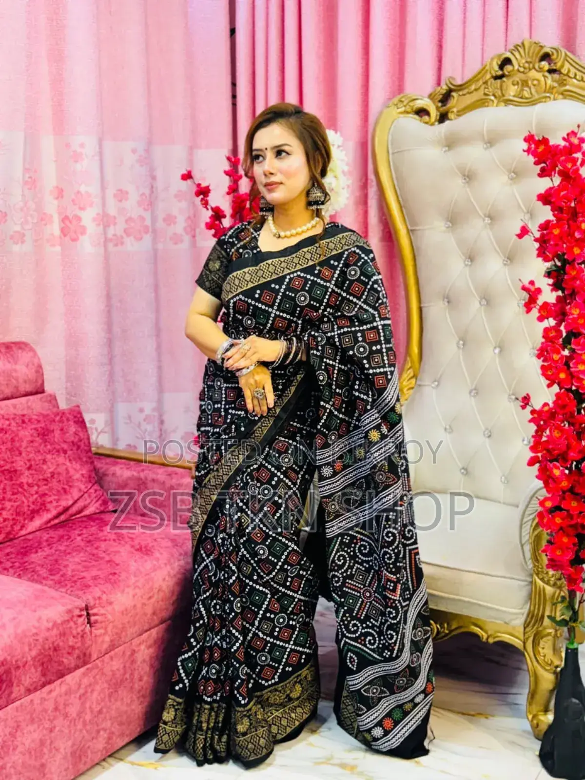 Dhupian Silk Sharee With Blouse Piece