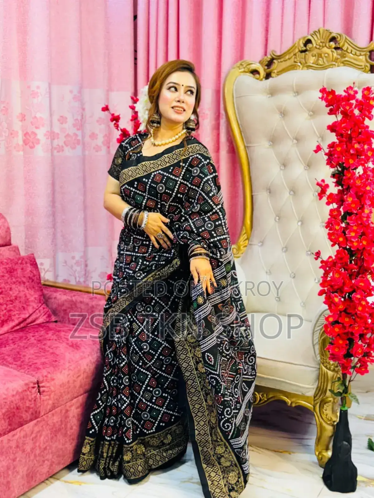 Dhupian Silk Sharee With Blouse Piece