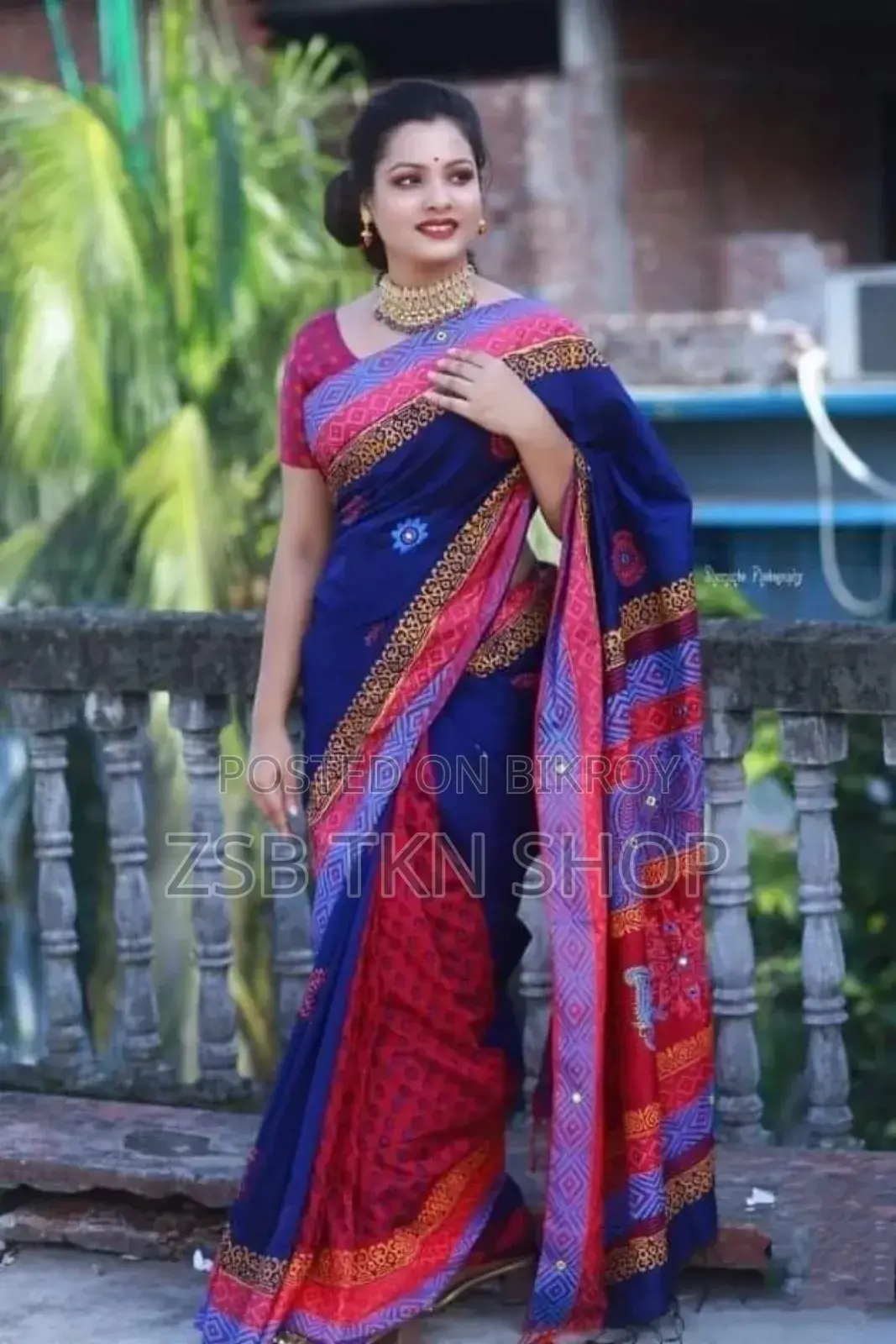 Printed Dhupian Silk Saree for Girls
