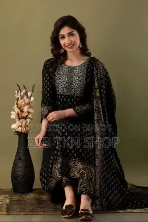 আনস্টিচ আফসান প্রিন্ট কটন থ্রি-পিস