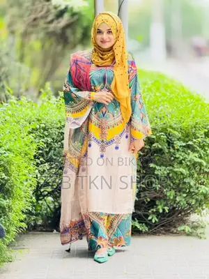 Digital Print Readymade Three-Piece Set of Cherry Silk Fabric