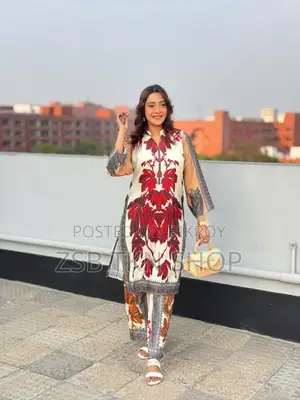 Cherry Silk Fabric Print Ready Dress 2 Piece