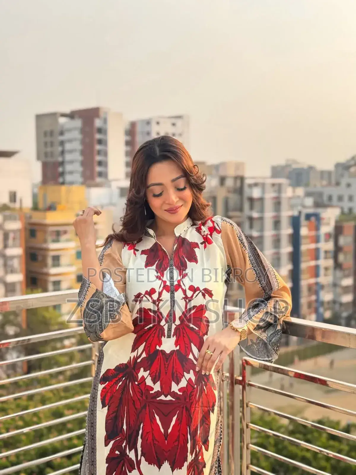 Cherry Silk Fabric Print Ready Dress 2 Piece