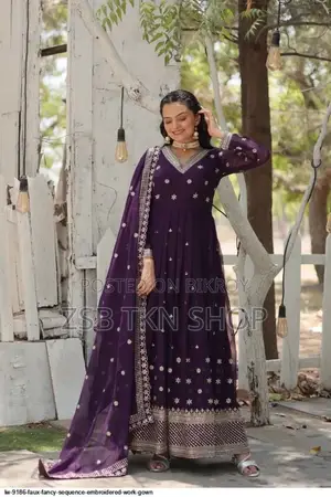 থ্রি পিস পার্টি গাউন নতুন প্রোডাক্টস ফর গার্লস