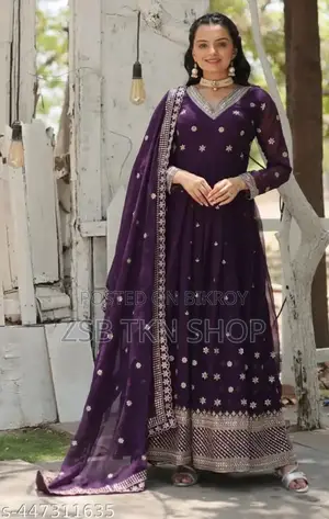 থ্রি পিস পার্টি গাউন নতুন প্রোডাক্টস ফর গার্লস