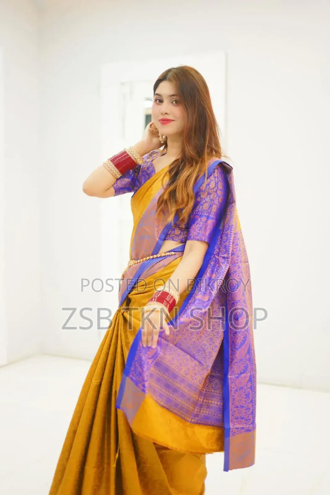 কাঞ্জিভরম কাতান শাড়ি উইথ ব্লাউজ পিস নিউ আপডেট কালেকশন
