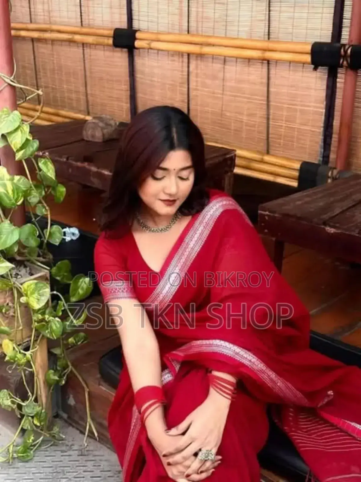 Half Silk Nokshi Pair Sharee New