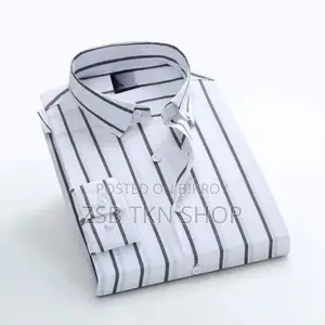 Men's Long Sleeve Stripe Print Shirt