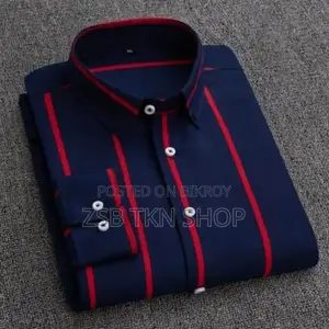 Men's Long Sleeve Stripe Print Shirt