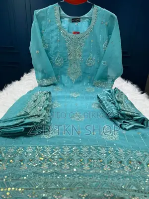 হোয়াইট গোল্ড চিনন জর্জেট ফোর পিস