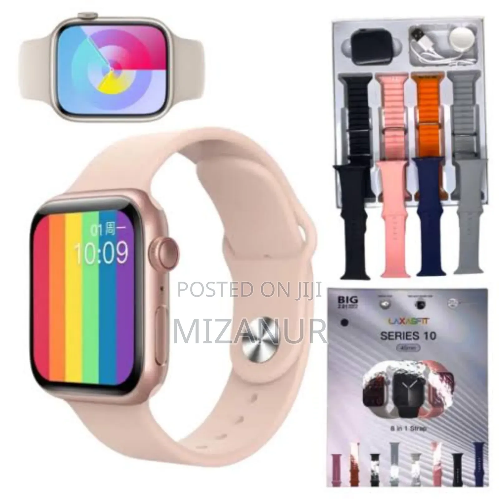 Laxasfit Series-10, Big 2.01 Smart Watch With Free 8 Straps