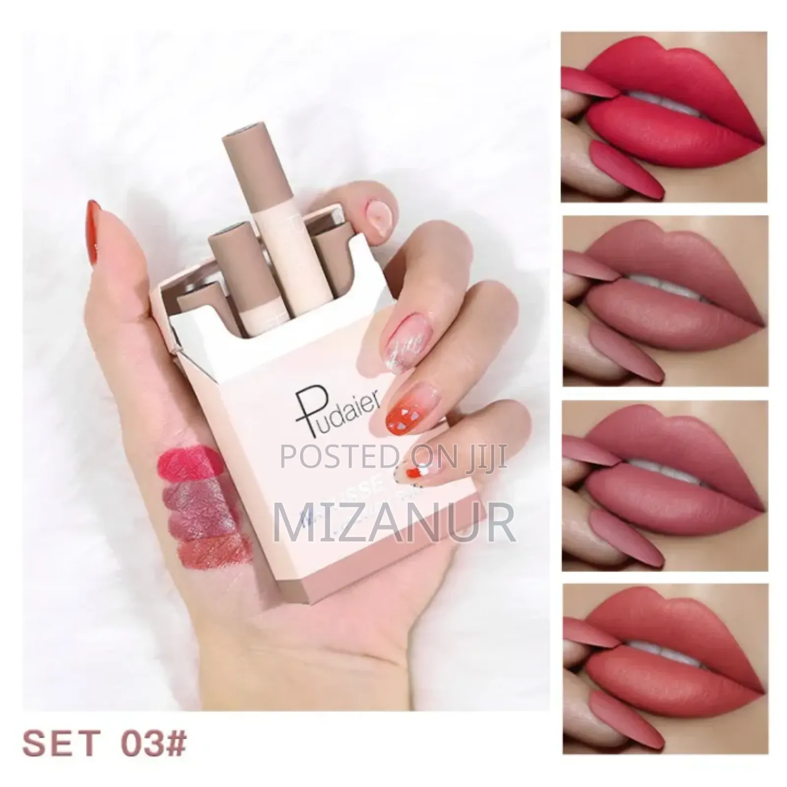Pudaier Mousse Soft Lipstick Suit 4pcs Set