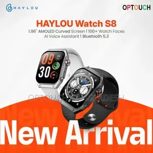 Haylou S8 AMOLED কার্ভড স্মার্টওয়াচ সাথে AI ভয়েস অ্যাসিস্ট্যান্ট