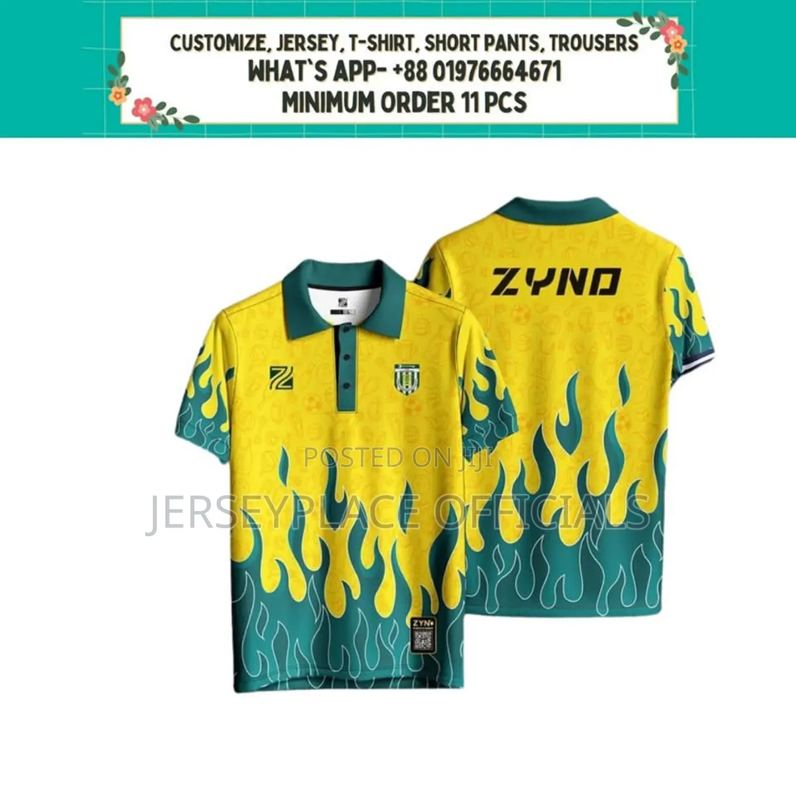 Customized Jersey (Minimum Order 11 PCS)