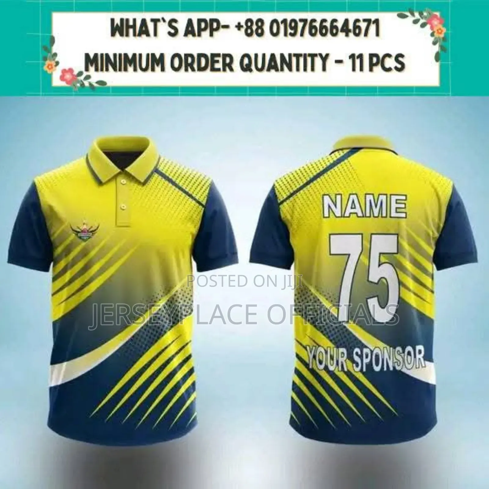 Customized Jersey (Minimum Order 11 PCS)