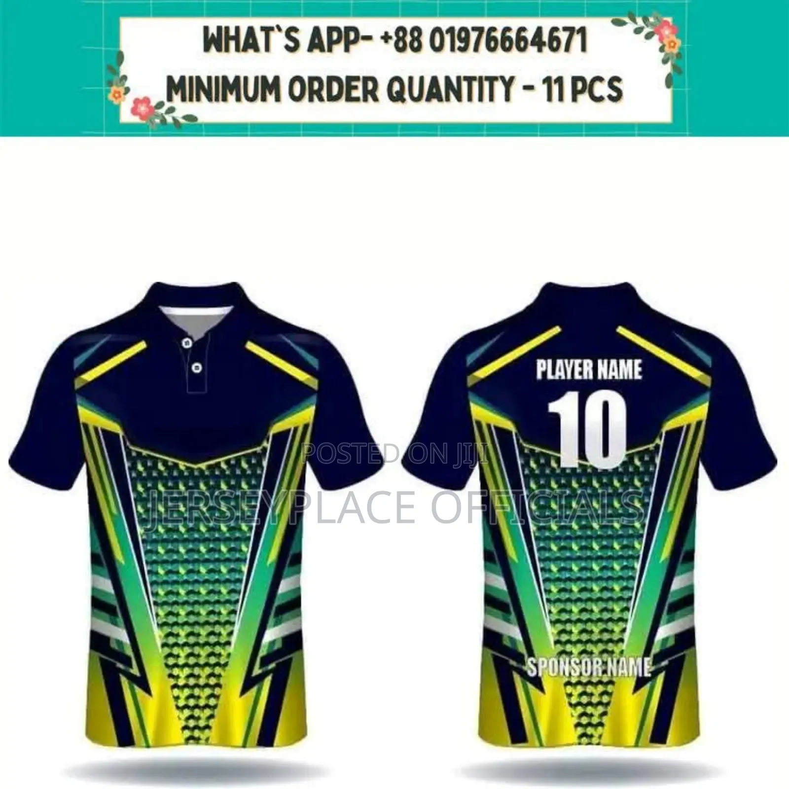 Customized Jersey (Minimum Order 11 PCS)