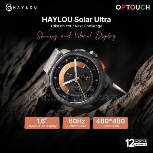 Haylou Solar Ultra 1.6" Amoled Display Bt Calling Smartwatch