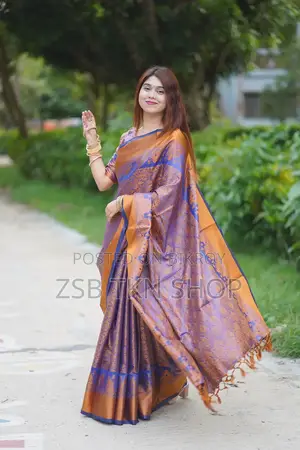 High Quality Kanjivaram Silk Saree With Blouse Piece.