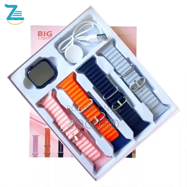 Laxasfit Mini 10 8in1 Series 9 Smartwatch With 7 Straps