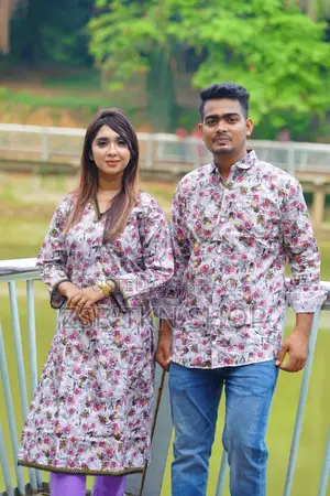 প্রিমিয়াম শার্ট থ্রি পিস কাপল সেট