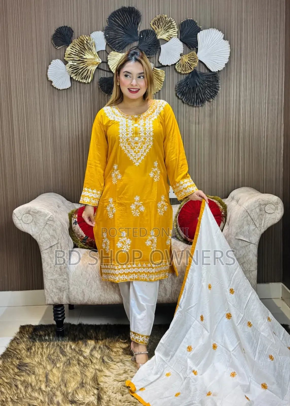 Embroidery Cotton Three Piece