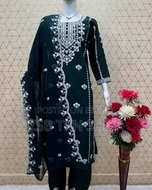 এমব্রয়ডারি পিওর কটন থ্রি পিস