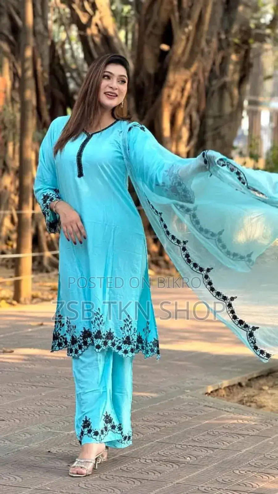 এমব্রয়ডারি কটন থ্রি পিস নিউ ইয়ার কালেকশন
