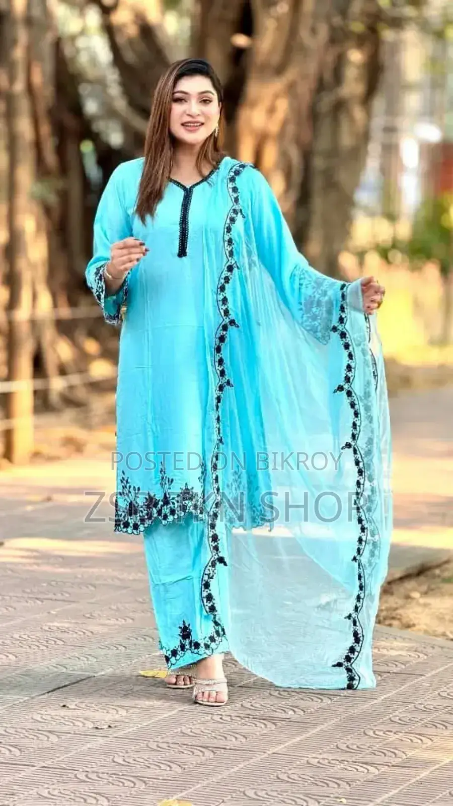 এমব্রয়ডারি কটন থ্রি পিস নিউ ইয়ার কালেকশন