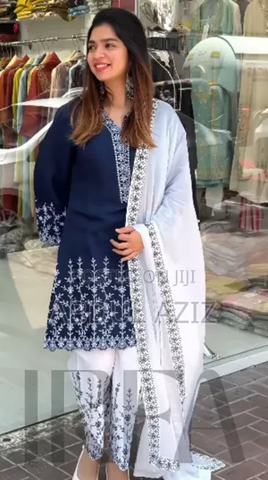 সফট কটন এমব্রয়ডারি থ্রি পিস