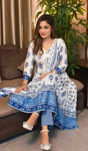 কটন গাউন ৩ পিস