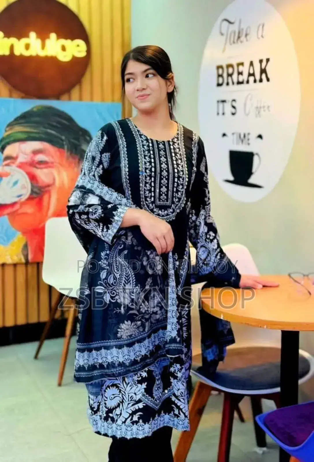 ডিজিটাল প্রিন্ট থ্রি পিস GGF JFFH