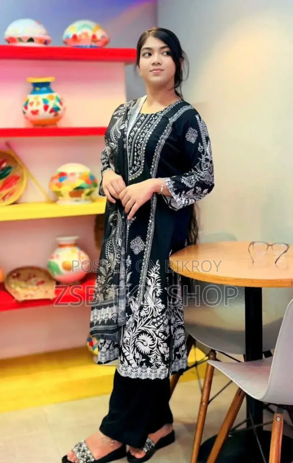 ডিজিটাল প্রিন্ট থ্রি পিস GGF JFFH