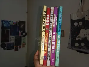5 Books [ It Ends With Us, It Starts With Us, 1984, Deep Work, Abhot]