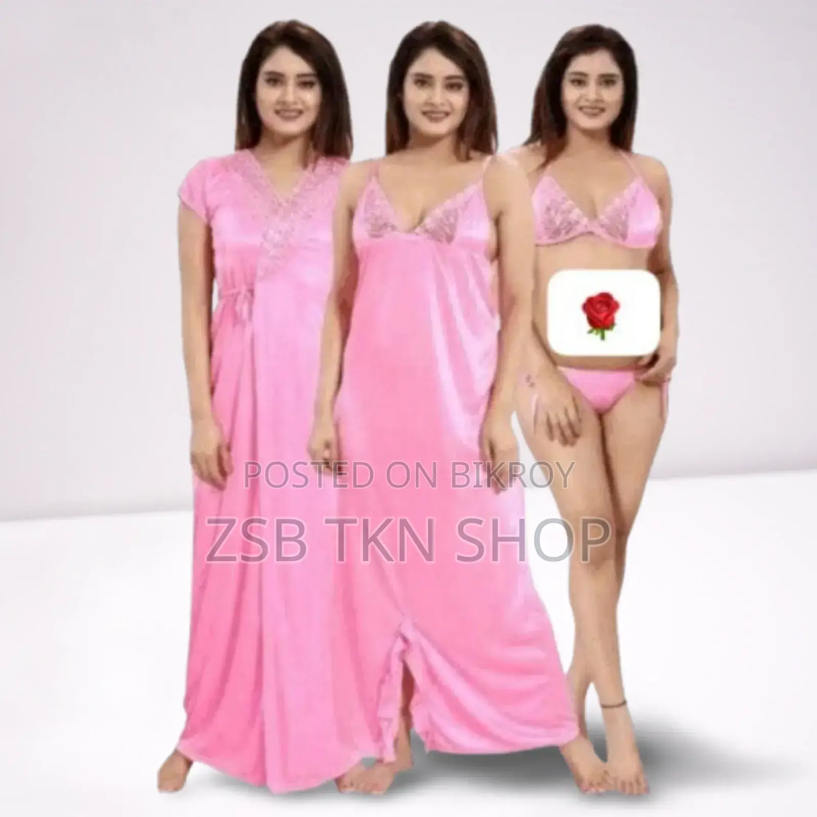 Stylish 4 Part Nighty Dress for Ladies