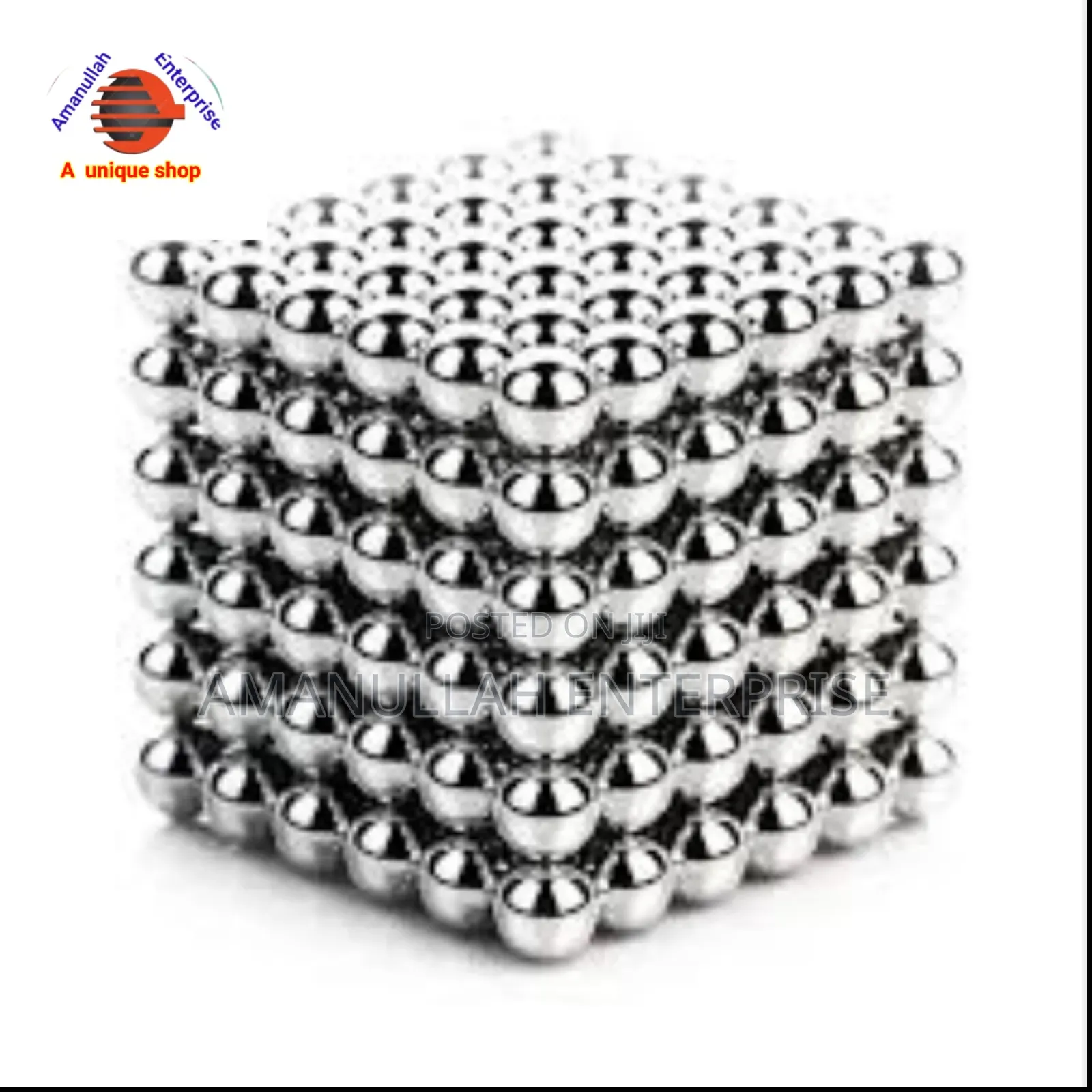 Set of Magnetic Balls, Also Known as Neocubes Used as a Puzzle.
