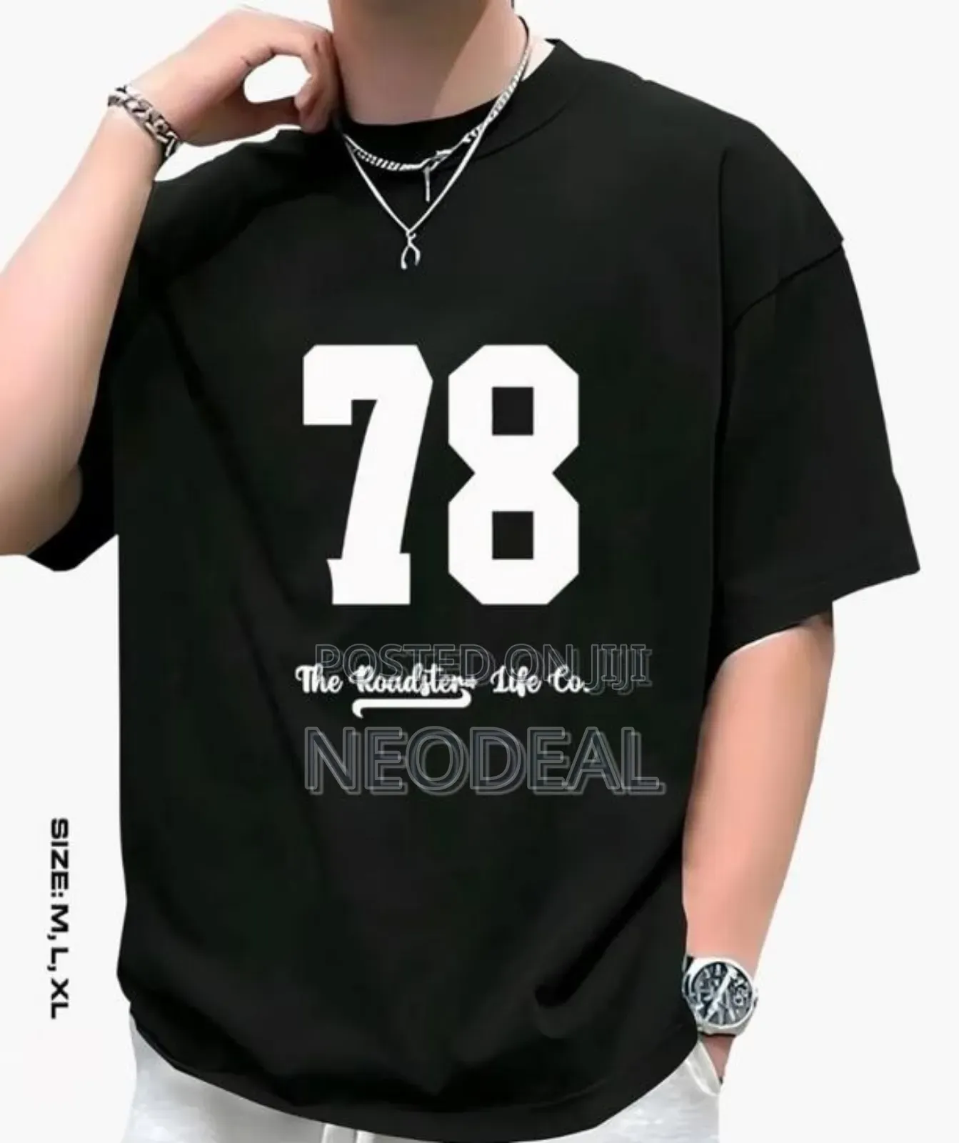 ছেলে জন্য Solid Colour Drop Shoulder T-shirt