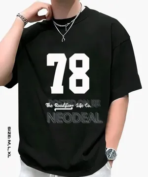 ছেলে জন্য Solid Colour Drop Shoulder T-shirt