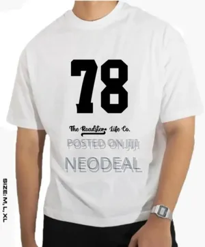 ছেলে জন্য Solid Colour Drop Shoulder T-shirt