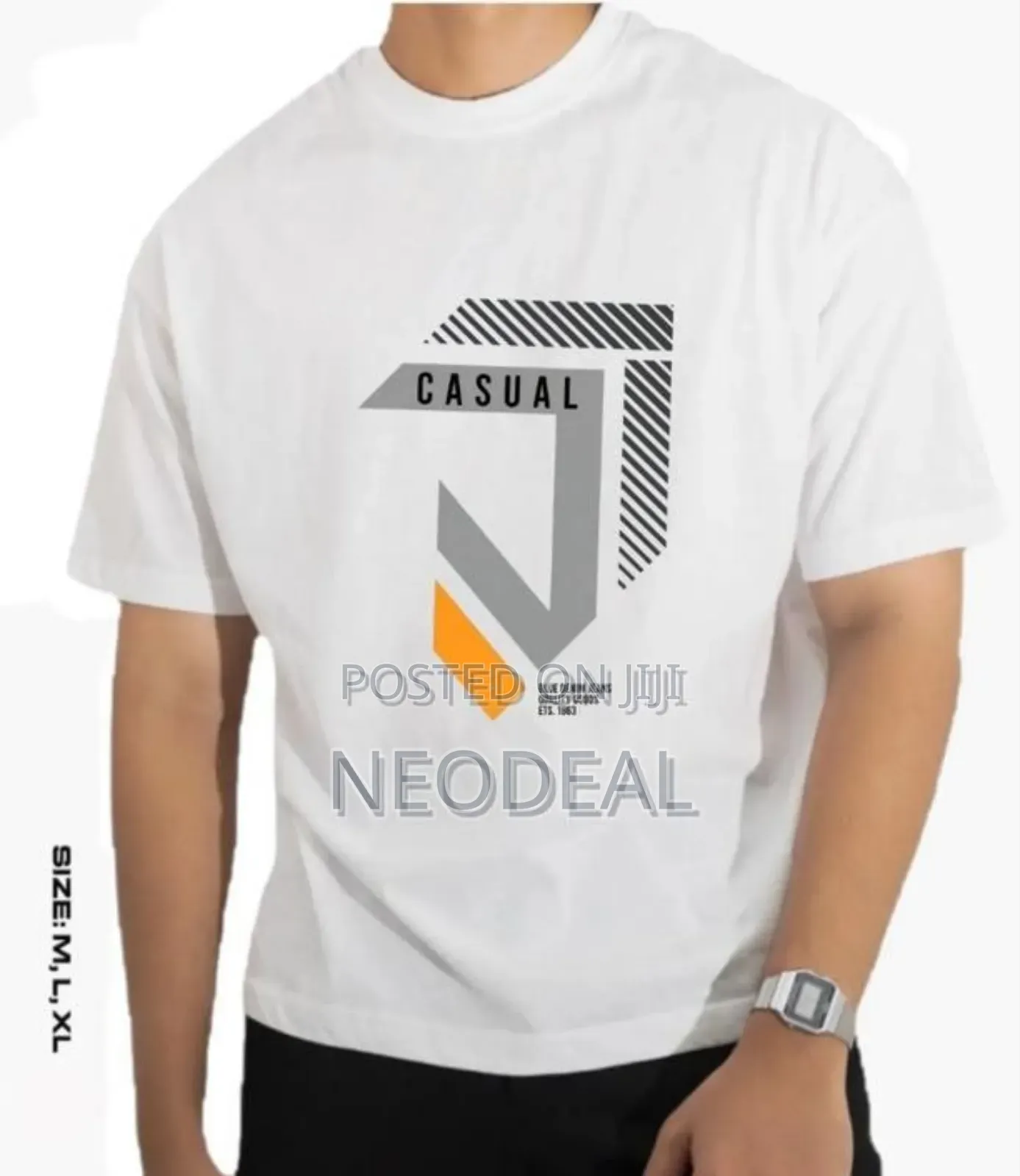 ছেলে জন্য Solid Colour Drop Shoulder T-shirt