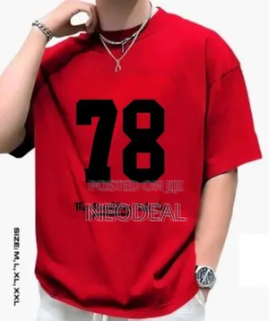 ছেলে জন্য Solid Colour Drop Shoulder T-shirt
