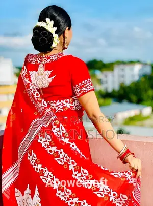Skin Print Half Silk Saree With Blouse Piece DHFTH JFJBFH