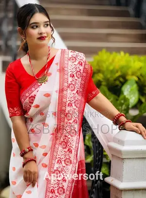 Digital Print Saree With Blouse Piece FJCGB FJCCJB DBVJ